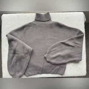 Women's Gray Turtleneck Sweater